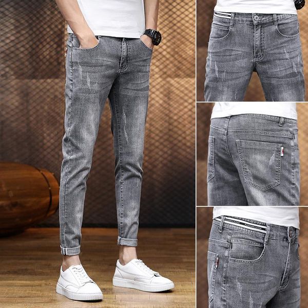 men's jeans summer thin 2021 denim tide brand slim feet trend trousers casual street teenager pencil pants, Blue
men's jeans summer thin 2021 denim tide brand slim feet trend trousers casual street teenager pencil pants, Blue