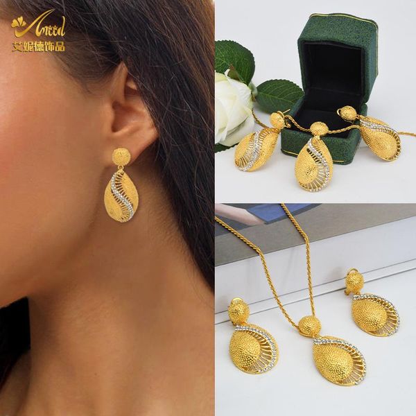 earrings & necklace spain luxury gold color jewelry sets for women bridal wedding zircon set african jewellery gifts, Silver
earrings & necklace spain luxury gold color jewelry sets for women bridal wedding zircon set african jewellery gifts, Silver
