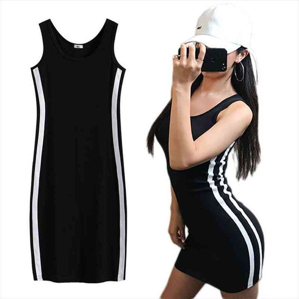 summer sleeveless bodycon women dress deep u shape low collar party sundress fashion side stripe sport mini, Black;gray
summer sleeveless bodycon women dress deep u shape low collar party sundress fashion side stripe sport mini, Black;gray
