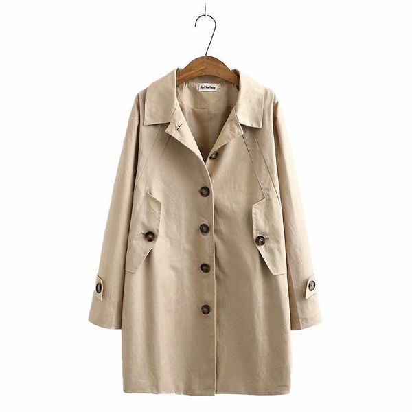 women's trench coats plus size cotton black khaki women loose long 20211 spring winter casual ladies coat female, Tan;black
women's trench coats plus size cotton black khaki women loose long 20211 spring winter casual ladies coat female, Tan;black