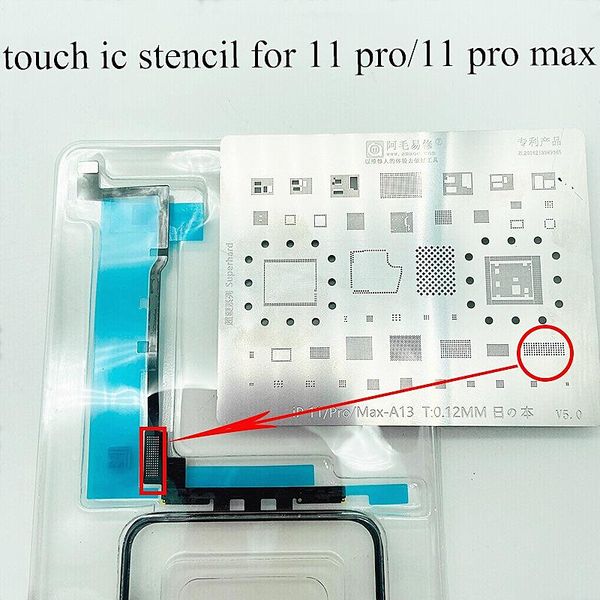 cell phone repairing tools amaoe ic chip bga reballing stencil steel mesh for 11 pro max 11pro touch repair a11 a12 a13 solering kit
cell phone repairing tools amaoe ic chip bga reballing stencil steel mesh for 11 pro max 11pro touch repair a11 a12 a13 solering kit