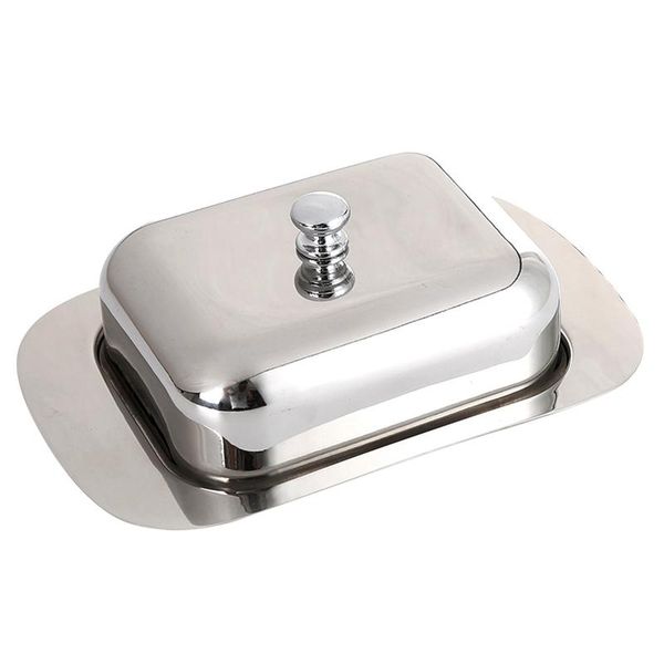 dishes & plates luxious stainless steel butter dish box container shiny cheese server storage keeper tray with easy to hold lid
dishes & plates luxious stainless steel butter dish box container shiny cheese server storage keeper tray with easy to hold lid
