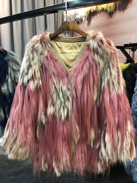 actual size of raccoon skin leather jackets genuine upper mesh slices with cleavage v jacket outwear female luxury 2021 winter 23 svlc, Black
actual size of raccoon skin leather jackets genuine upper mesh slices with cleavage v jacket outwear female luxury 2021 winter 23 svlc, Black