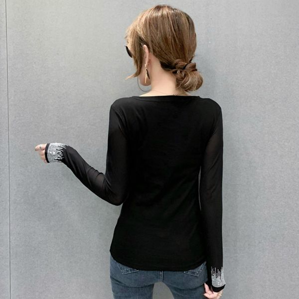 new spring fall european style t-shirt girls chic v-neck shiny diamonds long sleeve mesh women cotton tees 2021 t11203a gec2, White
new spring fall european style t-shirt girls chic v-neck shiny diamonds long sleeve mesh women cotton tees 2021 t11203a gec2, White