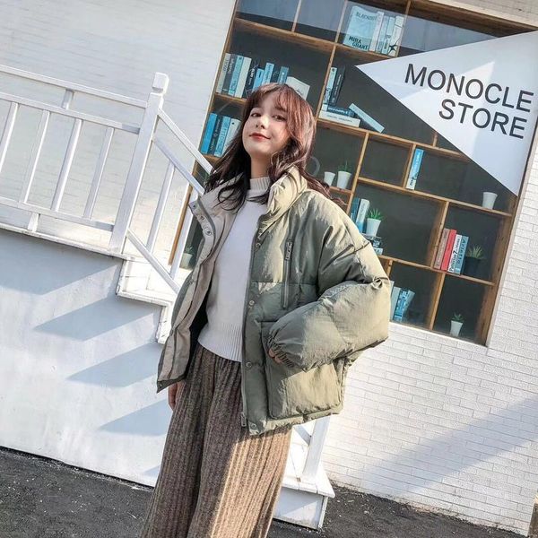women's down & parkas cotton padded jacket short winter 2021 korean bread thickened small co, Black
women's down & parkas cotton padded jacket short winter 2021 korean bread thickened small co, Black