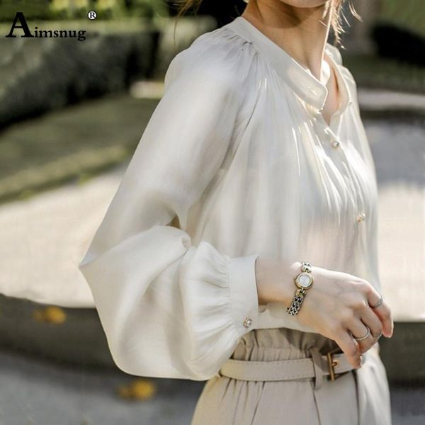 aimsnug stain silk women's 2021 summer white elegant solid color blouse autumn long sleeve feminina blusas shirt ropa mujer
aimsnug stain silk women's 2021 summer white elegant solid color blouse autumn long sleeve feminina blusas shirt ropa mujer