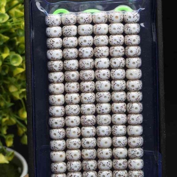 tibetan buddhism 114 white star&moon bodhi seed prayer loose bead mala