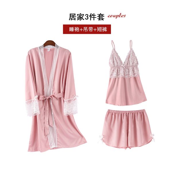 lace edge pajamas sets women satin sleepwear 3 pieces pyjamas pajamas set sleep lounge pijama rayon night pajama suit, Black;red
lace edge pajamas sets women satin sleepwear 3 pieces pyjamas pajamas set sleep lounge pijama rayon night pajama suit, Black;red