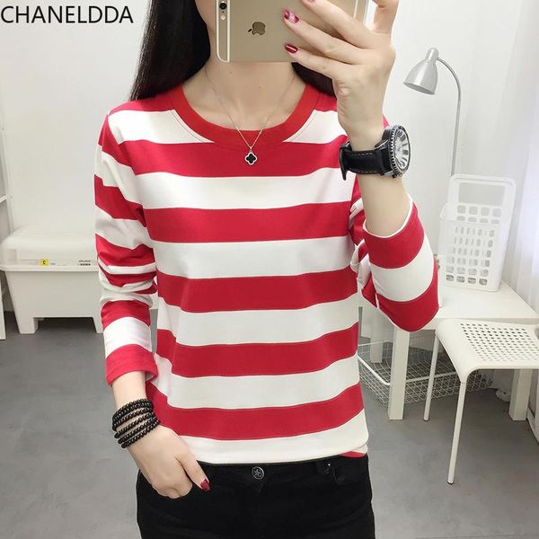 women's t-shirt 2021 spring plus size cotton women de autumn long sleeve o-neck striped female tee white casual korean basic classic to
women's t-shirt 2021 spring plus size cotton women de autumn long sleeve o-neck striped female tee white casual korean basic classic to