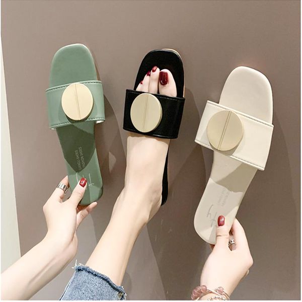 slippers 2021 summer simple and fashionable female wild net red rubber outsole lazy shoes flat non-slip outer wear sandals, Black
slippers 2021 summer simple and fashionable female wild net red rubber outsole lazy shoes flat non-slip outer wear sandals, Black