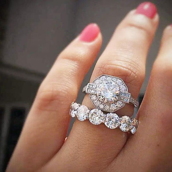 wedding rings silver plated set women gorgeous engagement party accessories cubic zirconia anniversary jewelry, Slivery;golden
wedding rings silver plated set women gorgeous engagement party accessories cubic zirconia anniversary jewelry, Slivery;golden