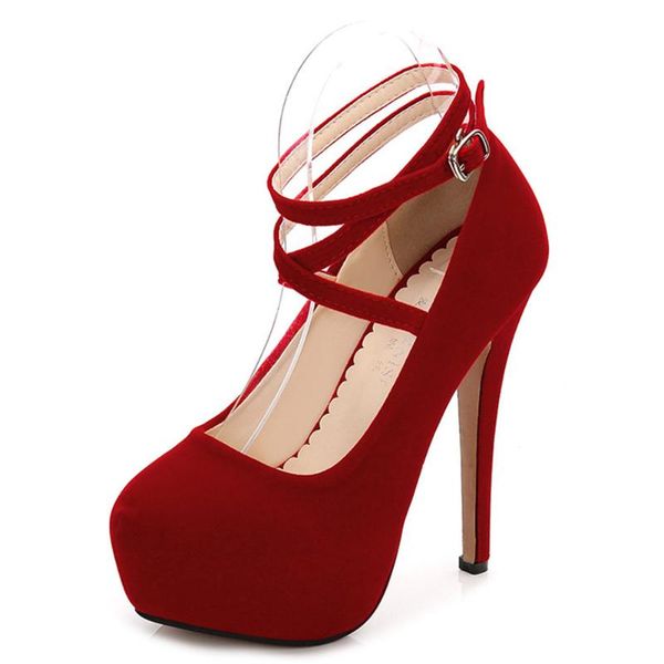 women dress matching suede surface ladies summer autumn ankle strap sweat absorption party club, Black
women dress matching suede surface ladies summer autumn ankle strap sweat absorption party club, Black