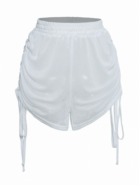 drawstring side cover up shorts z7my#, White;black
drawstring side cover up shorts z7my#, White;black