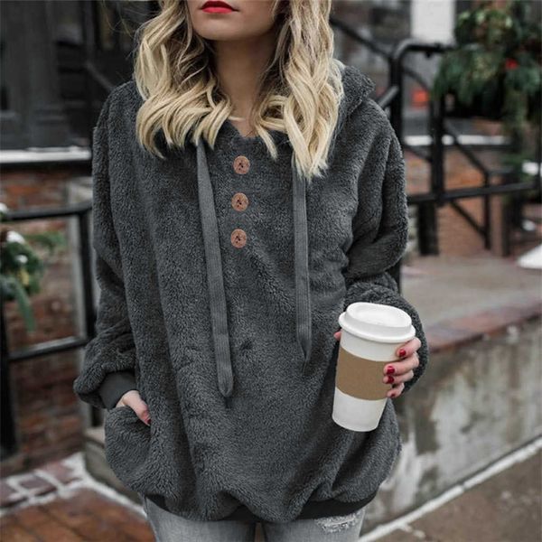 casual dresses europeans and americans long sleeves buttons with casual solid hoodie plus women's size velvet jacket d61k, Black;gray
casual dresses europeans and americans long sleeves buttons with casual solid hoodie plus women's size velvet jacket d61k, Black;gray