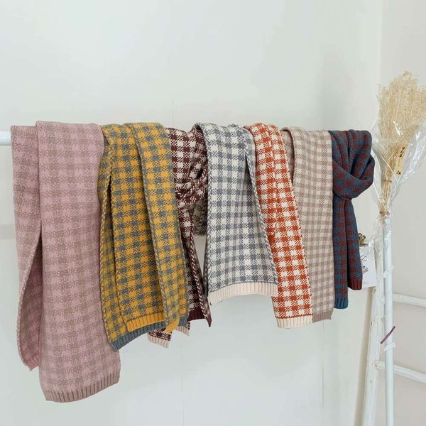 children's boys girls' plain plaid knitted scarf winter baby korean version versatile bib student warm and simple, Blue;black
children's boys girls' plain plaid knitted scarf winter baby korean version versatile bib student warm and simple, Blue;black