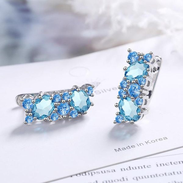 hoop & huggie kofsac fashion silver color earrings for women jewelry birthday gift elegant blue zircon crystal ear girl party accessories, Golden;silver
hoop & huggie kofsac fashion silver color earrings for women jewelry birthday gift elegant blue zircon crystal ear girl party accessories, Golden;silver