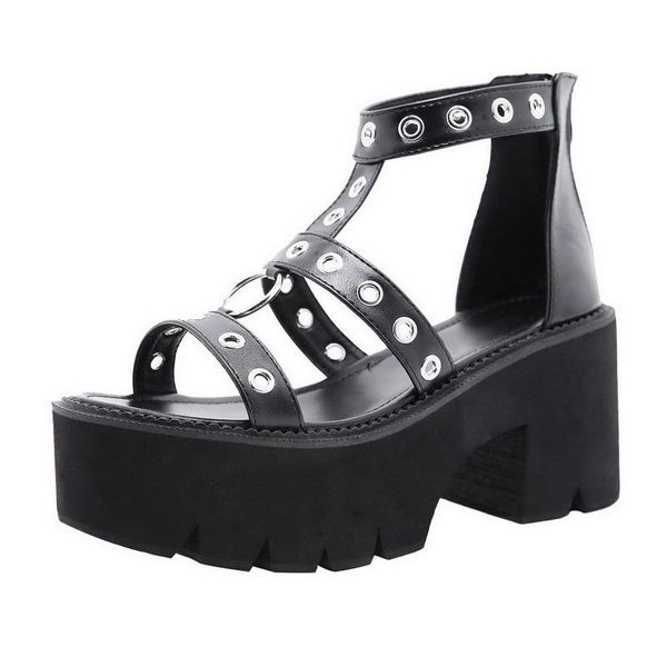 2021 summer punk shoes woman high platform sandals women soft leather casual open toe gladiator wedges women black zipper shoes
2021 summer punk shoes woman high platform sandals women soft leather casual open toe gladiator wedges women black zipper shoes