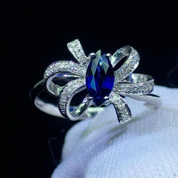 Cluster Rings Fine Jewelry Sapphire Ring Natural 0.65ct Unheat Royal Blue Gemstone Pure 18 K Gold For Women Diamonds, Golden;silver
Cluster Rings Fine Jewelry Sapphire Ring Natural 0.65ct Unheat Royal Blue Gemstone Pure 18 K Gold For Women Diamonds, Golden;silver