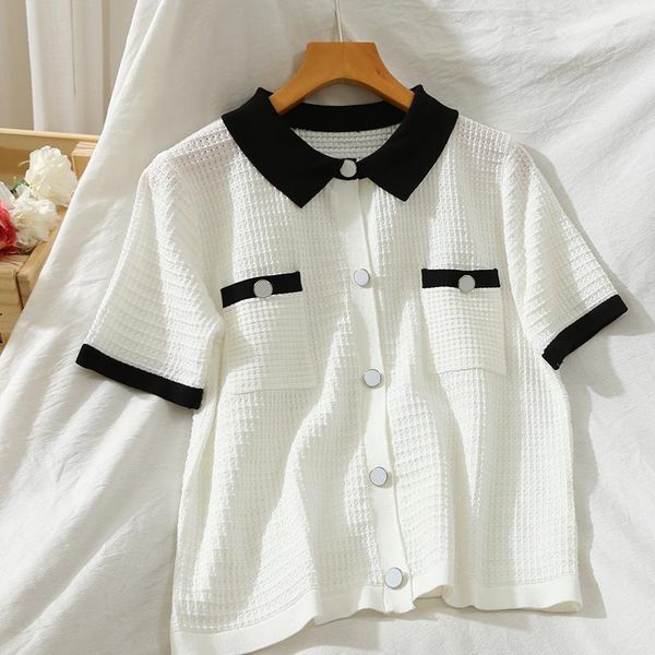 hit color thin knit cardigans woman elegant fashion korean short sleeve crop streetwear mujer sweater, White
hit color thin knit cardigans woman elegant fashion korean short sleeve crop streetwear mujer sweater, White
