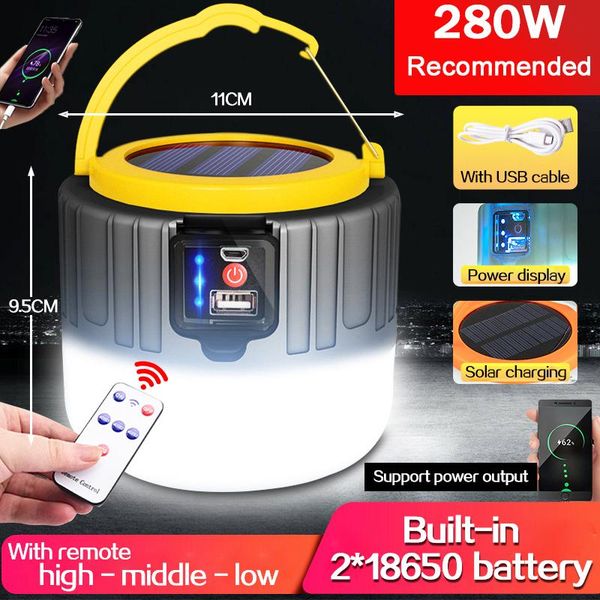 portable lanterns 20000lm solar led camping light usb rechargeable bulb for outdoor tent lamp emergency lights bbq hiking
portable lanterns 20000lm solar led camping light usb rechargeable bulb for outdoor tent lamp emergency lights bbq hiking
