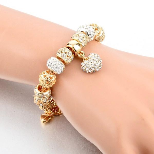 link, chain fashion 3d heart pendant beads bracelet original diy inlay rhinestone bracelets for women jewelry party gifts, Black
link, chain fashion 3d heart pendant beads bracelet original diy inlay rhinestone bracelets for women jewelry party gifts, Black