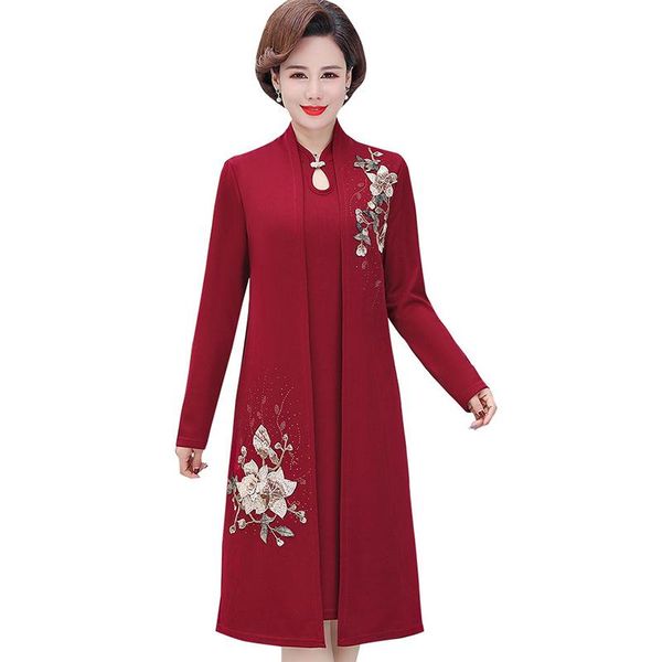 casual dresses women's spring dress fashion large size loose two-piece long sleeve embroidered retro mujer 2021 l112, Black;gray
casual dresses women's spring dress fashion large size loose two-piece long sleeve embroidered retro mujer 2021 l112, Black;gray