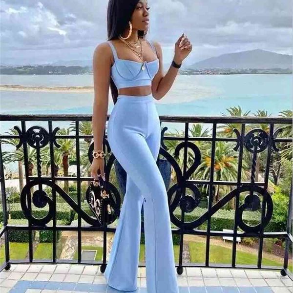 women spring sleeveless gray pink blue two piece long bandage set celebrity designer fashion women's 210527, White
women spring sleeveless gray pink blue two piece long bandage set celebrity designer fashion women's 210527, White
