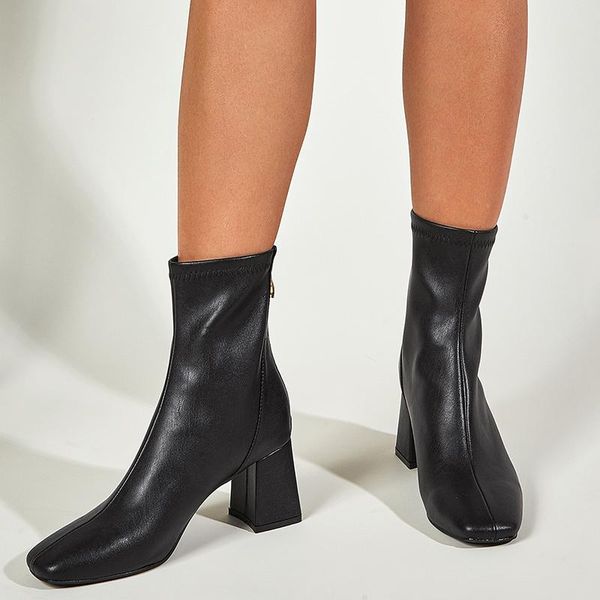 boots 2021 modern fashion spring autumn square toe high heels shoes female british style ladies ankle short, Black
boots 2021 modern fashion spring autumn square toe high heels shoes female british style ladies ankle short, Black