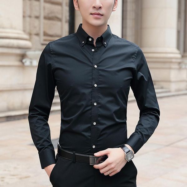 men's casual shirts browon 2021 dress shirt long sleeve regular fit male social wedding men plus size -5xl, White;black
men's casual shirts browon 2021 dress shirt long sleeve regular fit male social wedding men plus size -5xl, White;black