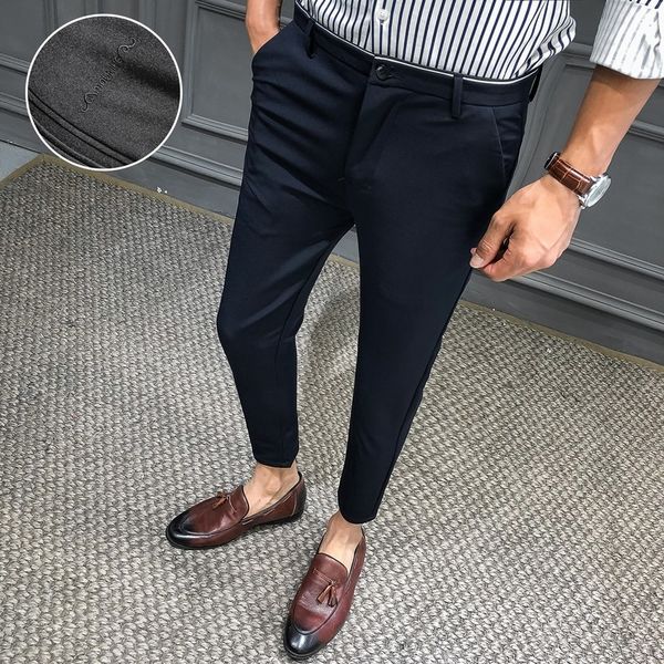 new business dress men's will see ankle length classic streetwear casual thin office pants homme 2021 nvna, Black
new business dress men's will see ankle length classic streetwear casual thin office pants homme 2021 nvna, Black