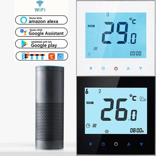 smart home control wifi thermostat temperature controller for water/electric floor heating water/gas boiler works with alexa google
smart home control wifi thermostat temperature controller for water/electric floor heating water/gas boiler works with alexa google