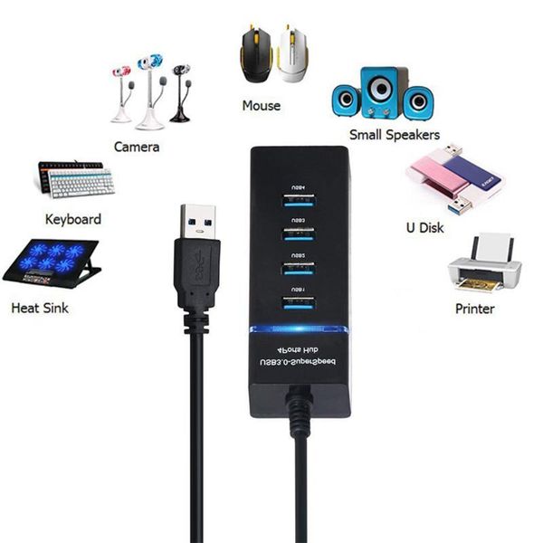 hubs 4 ports usb 3.0 hub widely compatible high speed 5gbps splitter adapter expander cable for pc lapcomputer
hubs 4 ports usb 3.0 hub widely compatible high speed 5gbps splitter adapter expander cable for pc lapcomputer