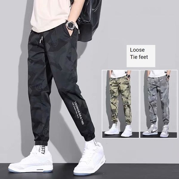 casual pants men's summer thin sports nine-point pants harlan ice silk camouflage loose beamed overalls tide brand, Black
casual pants men's summer thin sports nine-point pants harlan ice silk camouflage loose beamed overalls tide brand, Black