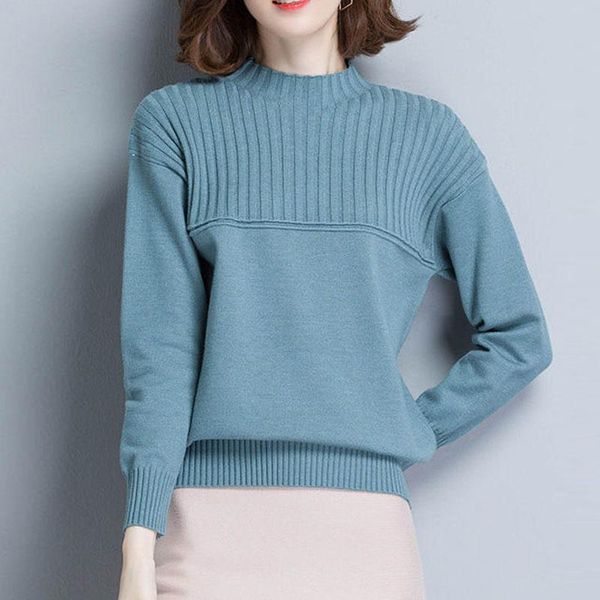 women's sweaters half turtleneck solid knitted pullovers women casual elastic korean style knitwear female plus szie 4xl spring, White;black
women's sweaters half turtleneck solid knitted pullovers women casual elastic korean style knitwear female plus szie 4xl spring, White;black