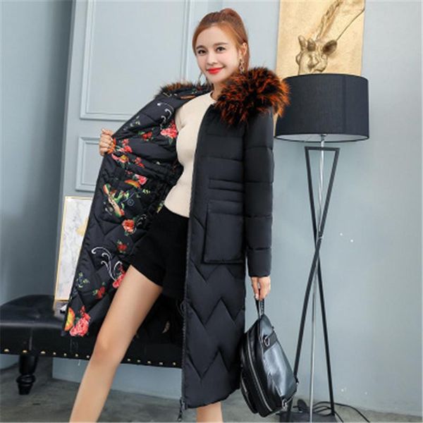women's down & parkas 2021 design women winter jacket double two sides with fur collar hooded ladies big size coat long parka mujer inv, Black
women's down & parkas 2021 design women winter jacket double two sides with fur collar hooded ladies big size coat long parka mujer inv, Black