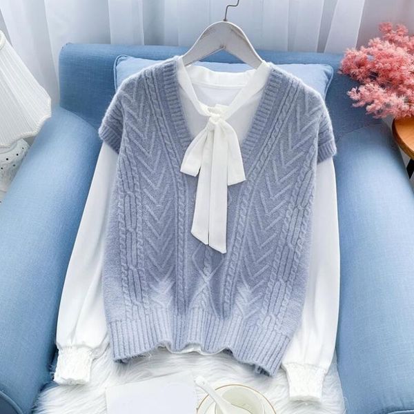2021 autumn winter women knitted sweater sleeveless women loose vest school teenager girls waistcoat ladies v-neck pullover, Black;white
2021 autumn winter women knitted sweater sleeveless women loose vest school teenager girls waistcoat ladies v-neck pullover, Black;white