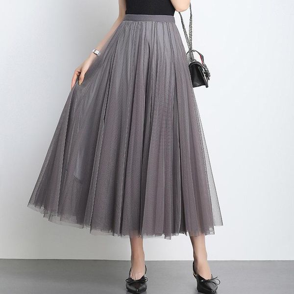 skirts pleated black a-word skirt women's summer korean version of high-waisted mesh yarn in the long
skirts pleated black a-word skirt women's summer korean version of high-waisted mesh yarn in the long