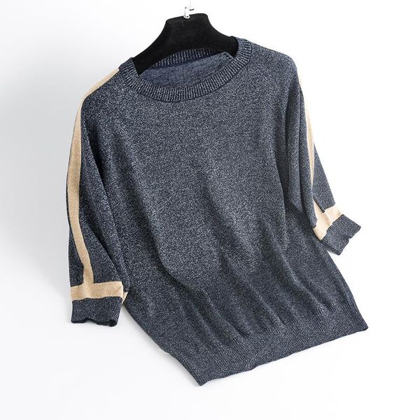 women's sweaters stripe thin sweater women short sleeve pullover fashion bright silk 2021 spring knitted femme, White;black
women's sweaters stripe thin sweater women short sleeve pullover fashion bright silk 2021 spring knitted femme, White;black