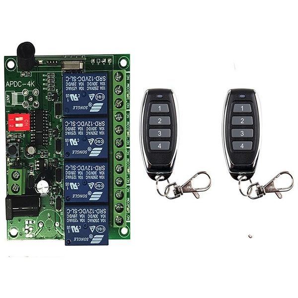smart multiple dc 24v 10a 433 mhz 4ch 4 ch wireless relay rf remote control switch receiver+transmitter garage doors/lamp
smart multiple dc 24v 10a 433 mhz 4ch 4 ch wireless relay rf remote control switch receiver+transmitter garage doors/lamp