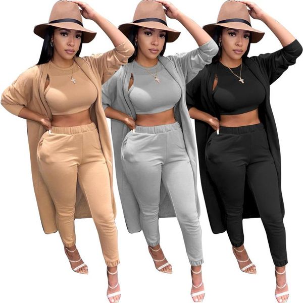 women's two piece pants women autumn clothes 3 pieces sets lady full sleeves coat and vest casual party club tracksuits solid home wear, White
women's two piece pants women autumn clothes 3 pieces sets lady full sleeves coat and vest casual party club tracksuits solid home wear, White