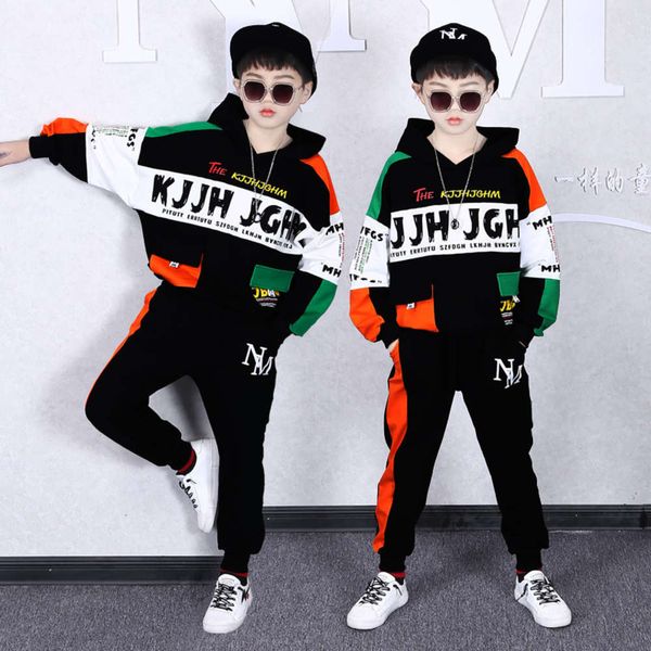 wear children's wear, boys' sweater set, spring 2021, new handsome, color matching, long sleeve, two-piece sportswear for middle a, White
wear children's wear, boys' sweater set, spring 2021, new handsome, color matching, long sleeve, two-piece sportswear for middle a, White