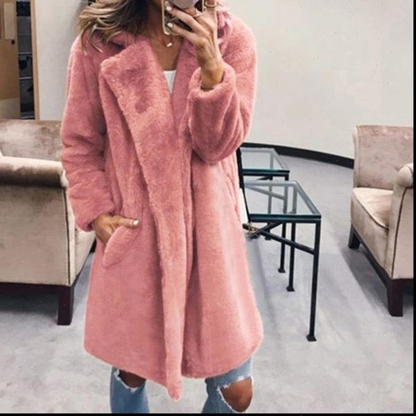 women faux fur coat jacket overcoat 2021 autumn winter coat women long solid streetwear female outerwear jackets chaqueta mujer, Black
women faux fur coat jacket overcoat 2021 autumn winter coat women long solid streetwear female outerwear jackets chaqueta mujer, Black