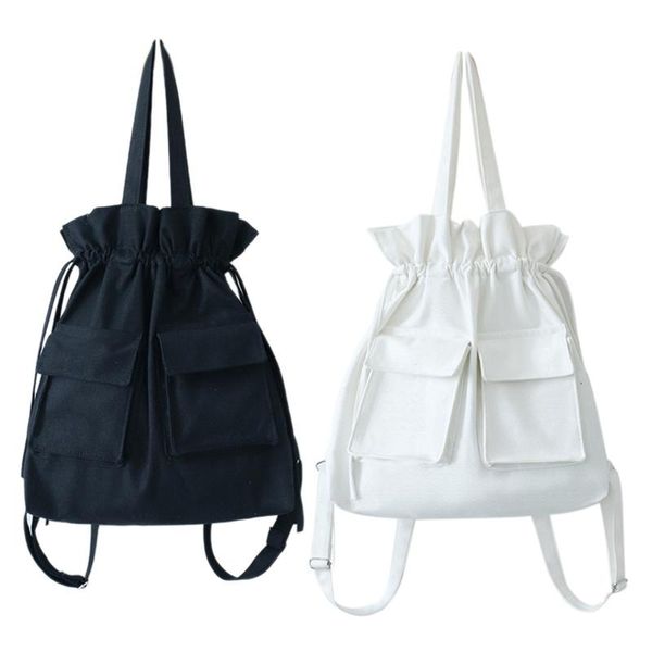 backpack style 2 pcs canvas bag female shoulder large capacity student backpack, black & white
backpack style 2 pcs canvas bag female shoulder large capacity student backpack, black & white