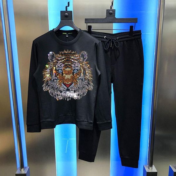 men's tracksuits -selling brand diamond tiger pattern plus velvet thick hoodie winter and women's design tracksuit luxury sets, Gray
men's tracksuits -selling brand diamond tiger pattern plus velvet thick hoodie winter and women's design tracksuit luxury sets, Gray