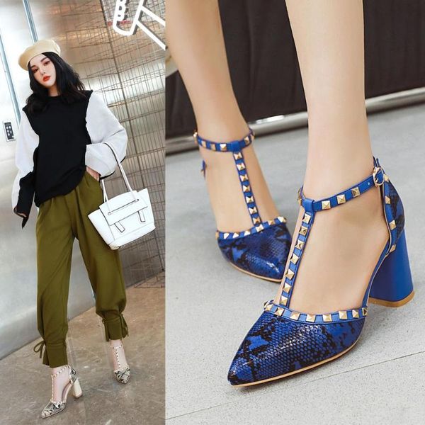 2021 new high heels sandals women pumps women shoes pointed toe shoes 7.5cm fashion rivet ladies buckle thick heel casual, Black
2021 new high heels sandals women pumps women shoes pointed toe shoes 7.5cm fashion rivet ladies buckle thick heel casual, Black