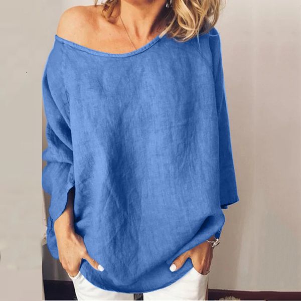women ashion womens casual o-neck 3/4 mouwen effen linen t-shirt loose trui women's clothing, White
women ashion womens casual o-neck 3/4 mouwen effen linen t-shirt loose trui women's clothing, White