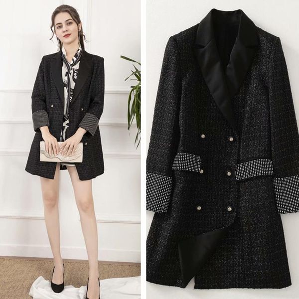 women's suits & blazers 2021 spring luxury women blazer drill tweed lapel double breasted slim suit coat womens black jacket wholesale, White;black
women's suits & blazers 2021 spring luxury women blazer drill tweed lapel double breasted slim suit coat womens black jacket wholesale, White;black