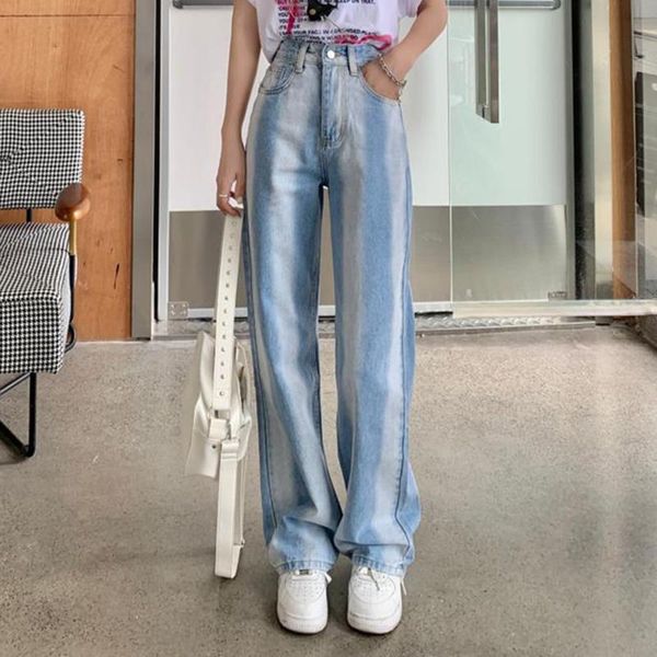 women's jeans lucyever fashion striped gradient women casual loose high waist straight trousers woman gothic wide leg denim pants 2021, Blue
women's jeans lucyever fashion striped gradient women casual loose high waist straight trousers woman gothic wide leg denim pants 2021, Blue