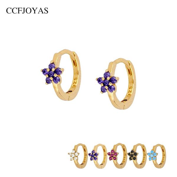 hoop & huggie ccfjoyas 925 sterling silver flower small earrings cute minimalist white/purple/black/blue color zircon, Golden;silver
hoop & huggie ccfjoyas 925 sterling silver flower small earrings cute minimalist white/purple/black/blue color zircon, Golden;silver