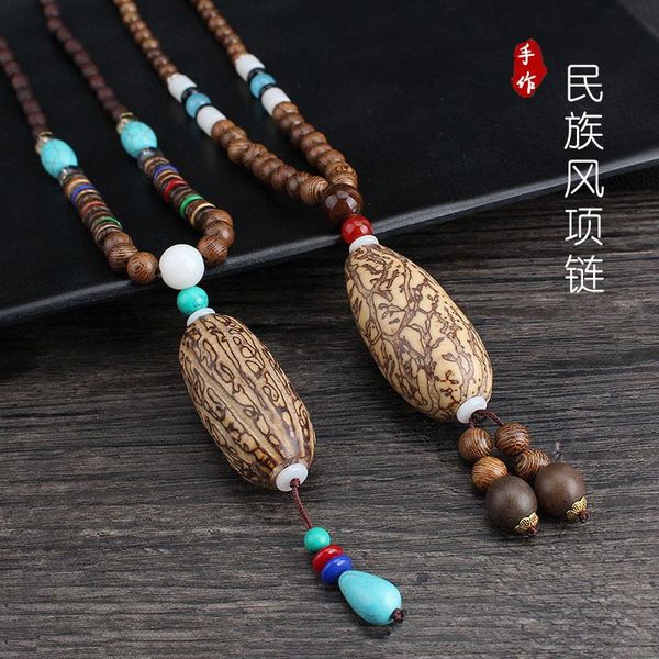 pendant necklaces ethnic style thousand eyes bodhi wood bead necklace men's buddha long sweater accessories women, Silver
pendant necklaces ethnic style thousand eyes bodhi wood bead necklace men's buddha long sweater accessories women, Silver